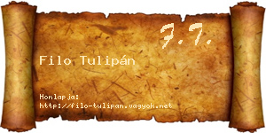 Filo Tulipán névjegykártya