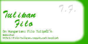 tulipan filo business card